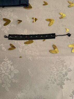 Black Multi-Row Chain Choker bracelet - Women Jewelry